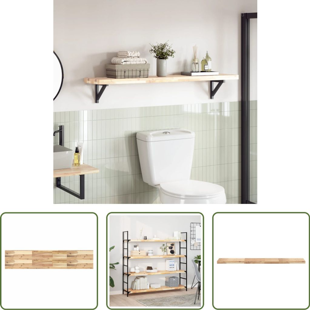 The Living Store Tischplatte 140x30x4 cm Rechteckig Produktbild 