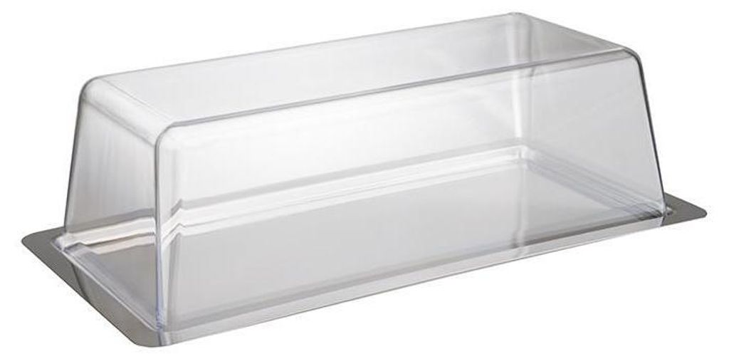 APS 64 Tablett mit Haube, Edelstahl/Polystyrol, 33 x 17 cm, Produktbild 