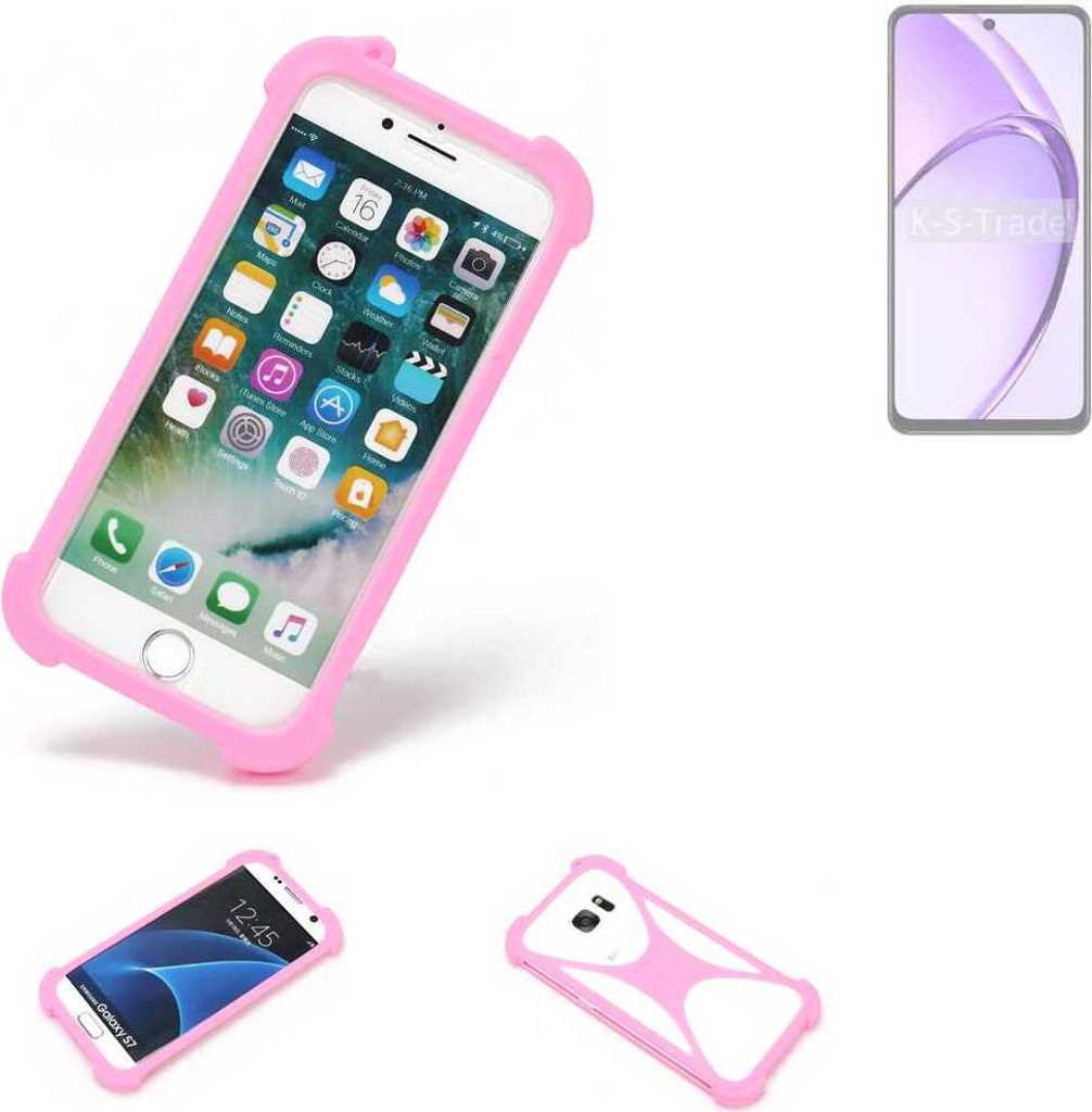 K-S-Trade Handy Hülle kompatibel mit Oppo A3x CPH2641 Schutz Hülle Bumper Silikon Schutz Hülle Cover Case Silikoncase Silikonbumper TPU Softcase