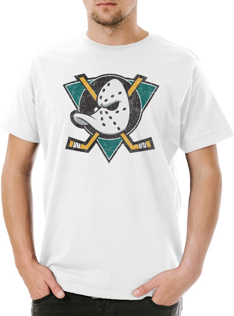 Urban Backwoods Ducks Hockey, Herren T-Shirt, Farbe: Weiß, Größe: XL