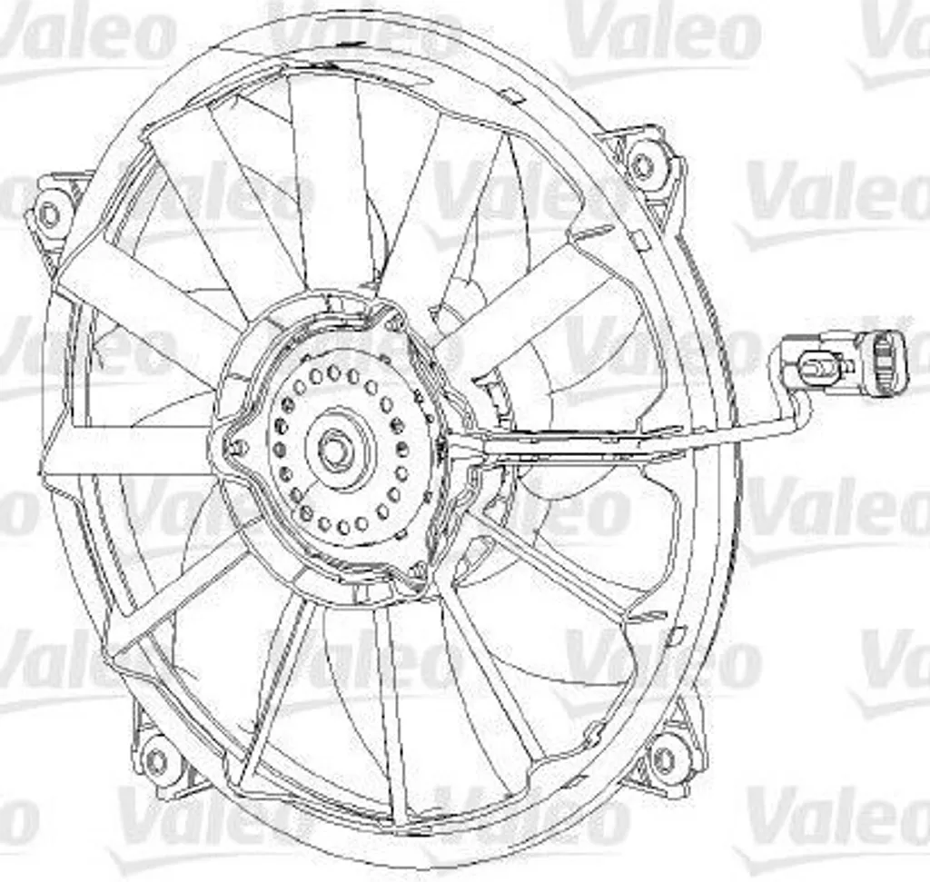 Valeo 696091 Ventilateur de Radiateur OE 1250G1 pour Peugeot et Citroën