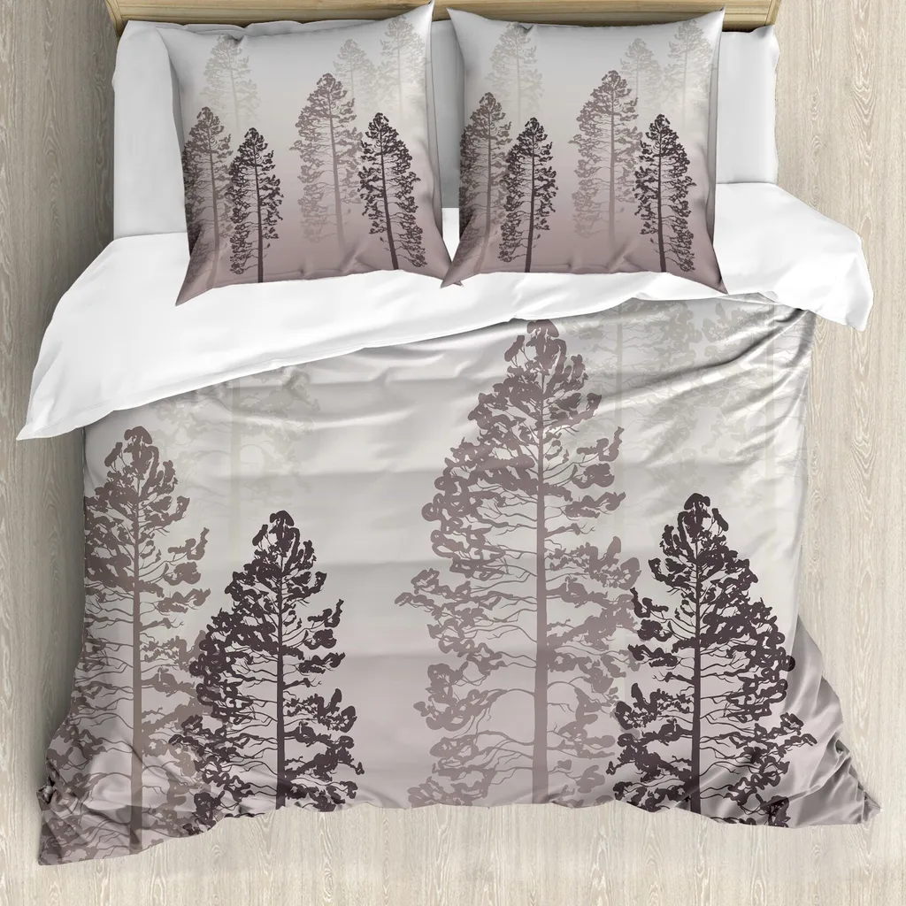 Copripiumino ABAKUHAUS Wild Pines - L'Eleganza del Taupe in 155x220