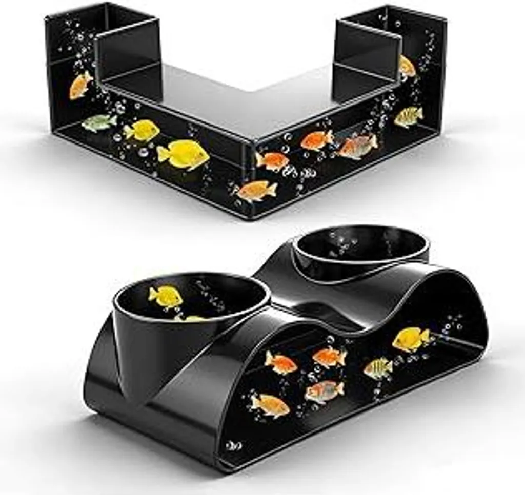 Nascondiglio per gamberetti, decorazione per acquario, caverna per pesci gatto, tunnel sotterraneo trasparente per acquario, 2 misure - 17,6 + 12,5, design visibile per angoli, per pesci gatto, gamberi e gamberetti
