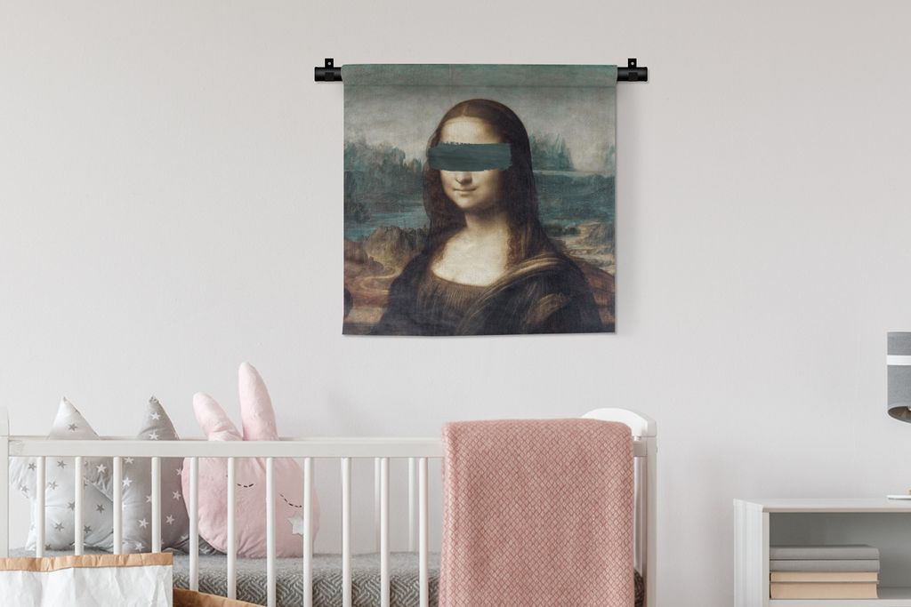 MuchoWow Wandteppich Wandbehang Mona Lisa - Leonardo da Vinci - Kunst 60x60 cm Tapisserie Dekoration Wandtuch - Dekorationen - Wand Decke