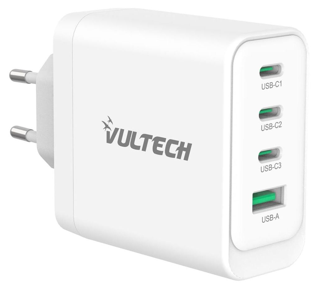 Vultech CC100-3C1A GaN-Netzteil 100W 3 Ports USB-C PD3.0 + Produktbild 