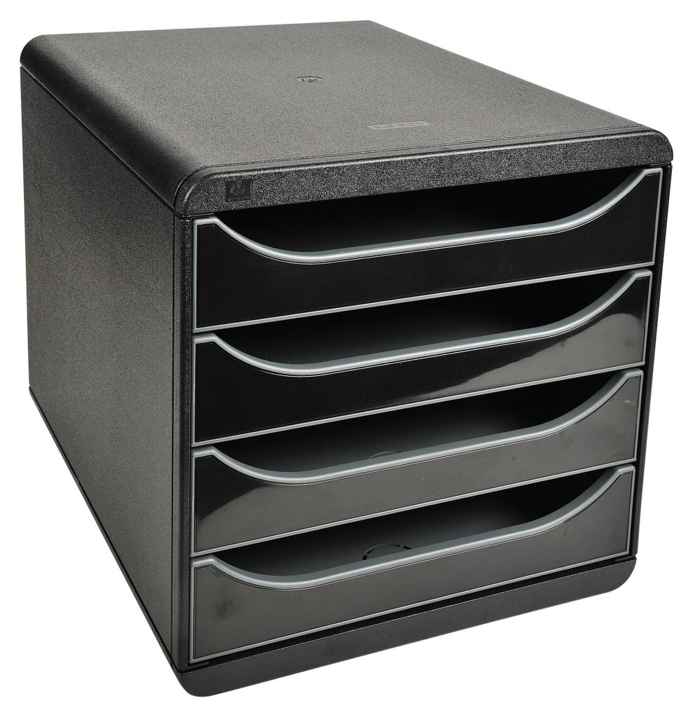 Exacompta Schubladenbox Big Box Plus 4 offene Schubladen Produktbild 