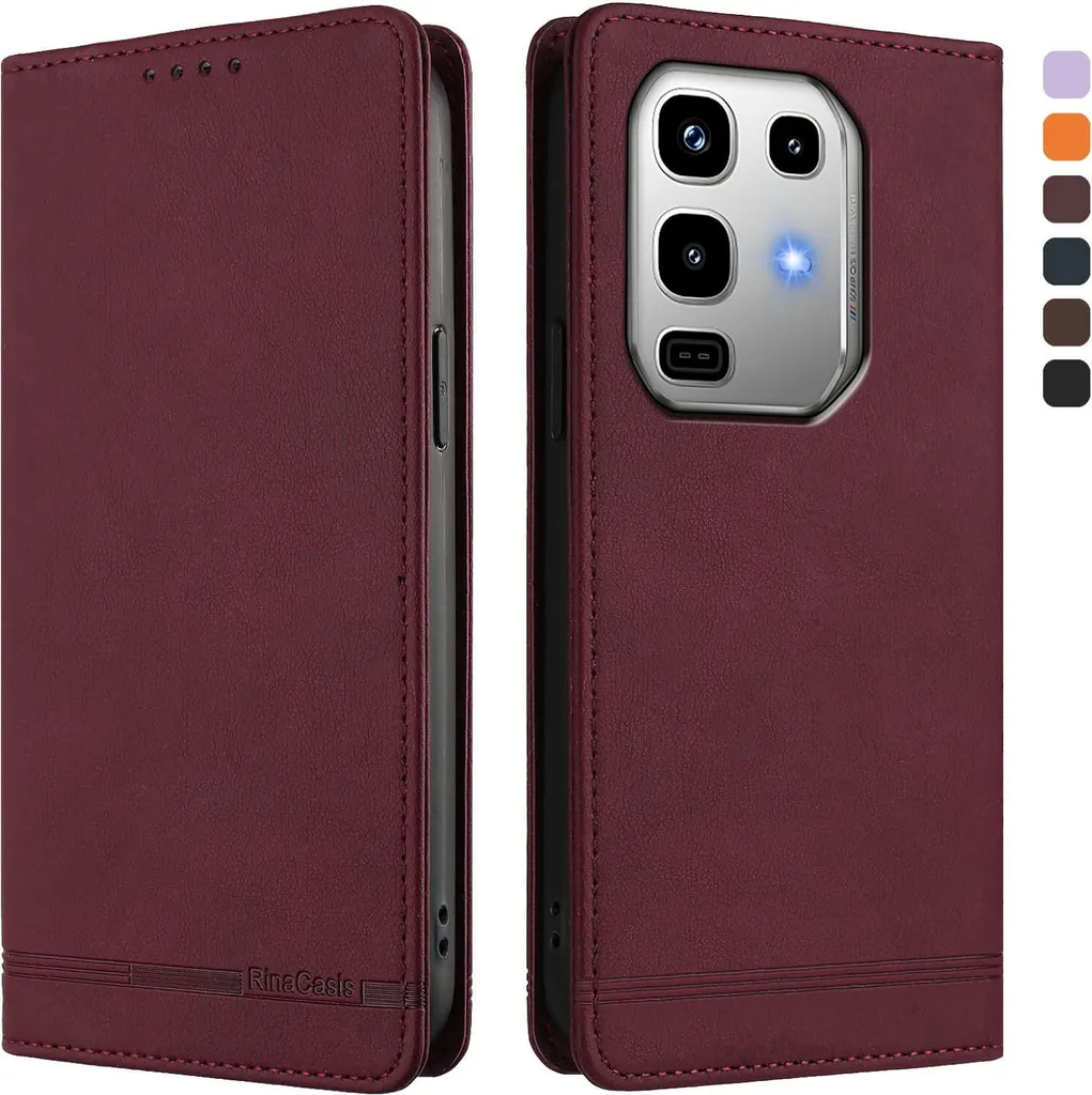 Custodia Professionale Infinix Note 50 Pro 4G Rosso - Pelle Sintetica