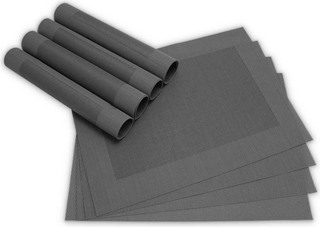Tischsets BORDA 8er Set Schwarz als Tischuntersetzer