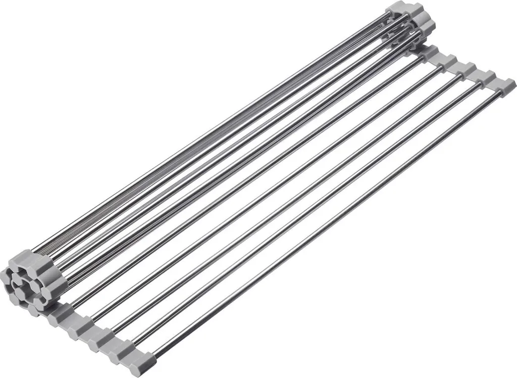 Égouttoir pliable anti-rouille - Fini l'encombrement avec l'inox et gris