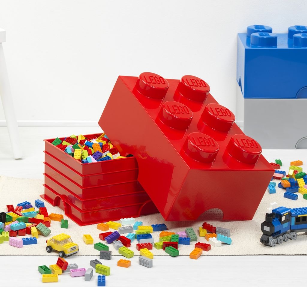 LEGO Aufbewahrungsbox 8 Noppen Grau 12L stapelbar