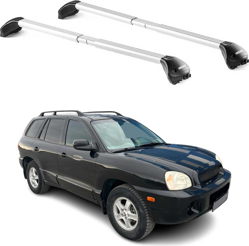 Dachträger Grundtäger für Hyundai Santa Fe 2000-2012 5 tür 100kg Alu Grau 2x ABE