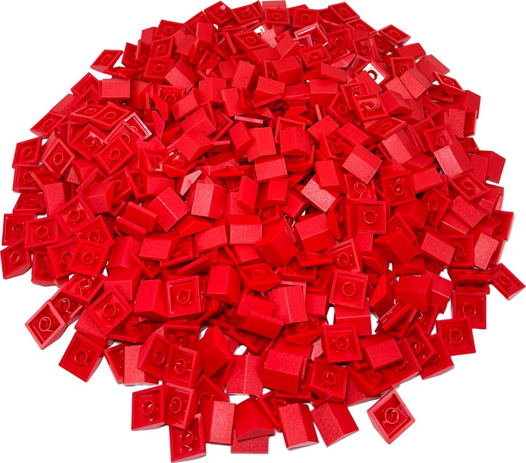 LEGO® 2x2 Firststeine Dachsteine 33 Grad Rot für Dach - Produktbild 
