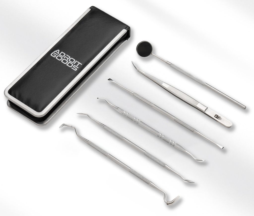 AdroitGoods 7dílná nerezová zubařská sada - včetně háčku a Obrázek produktu 8
