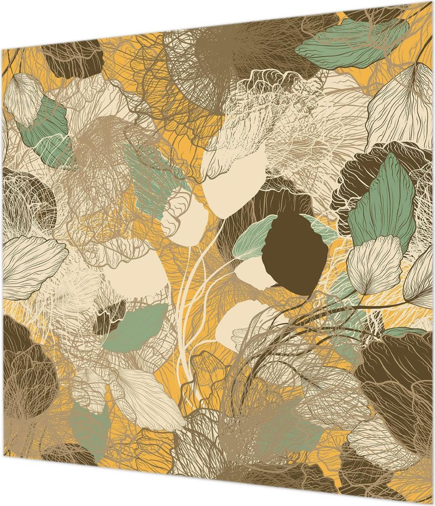 Wandtapete - Dekorative Tapete für Wohnzimmer - Tapetenfolie für Wanddekoration - 250x250 cm - Pflanzenschönheit