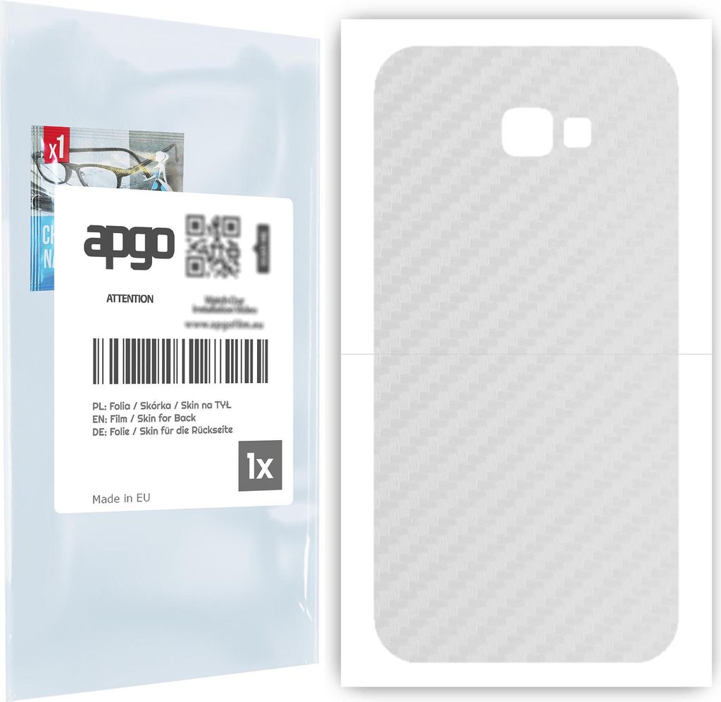 apgo Rückseite Schutzfolie für Samsung Galaxy A7 (2017) - Hinten Schutzfolie Carbon Transparent (durchsichtig), Rückseite Folie schützt vor Kra...