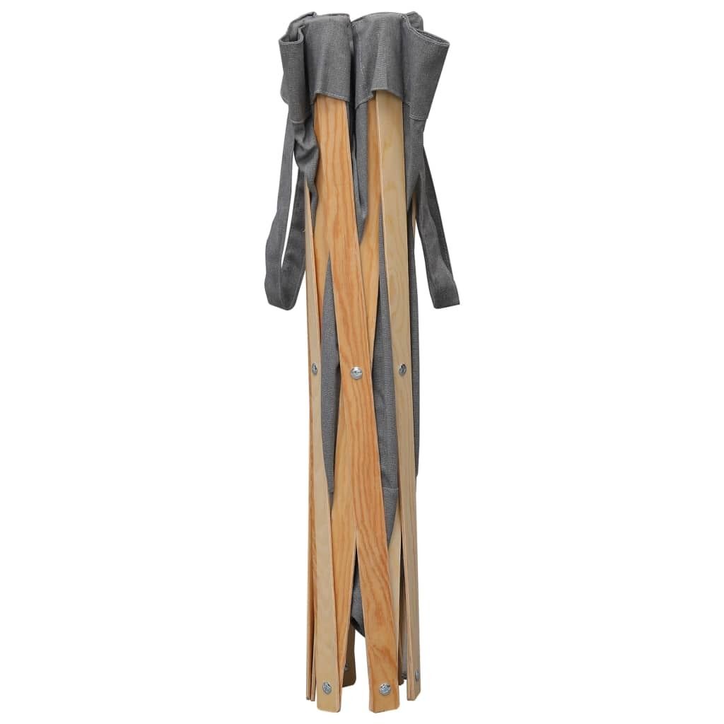 "Winter Sale" Wäschekörbe - Grau Faltbarer Wäschekorb Grau Holz und Stoff DE6172416