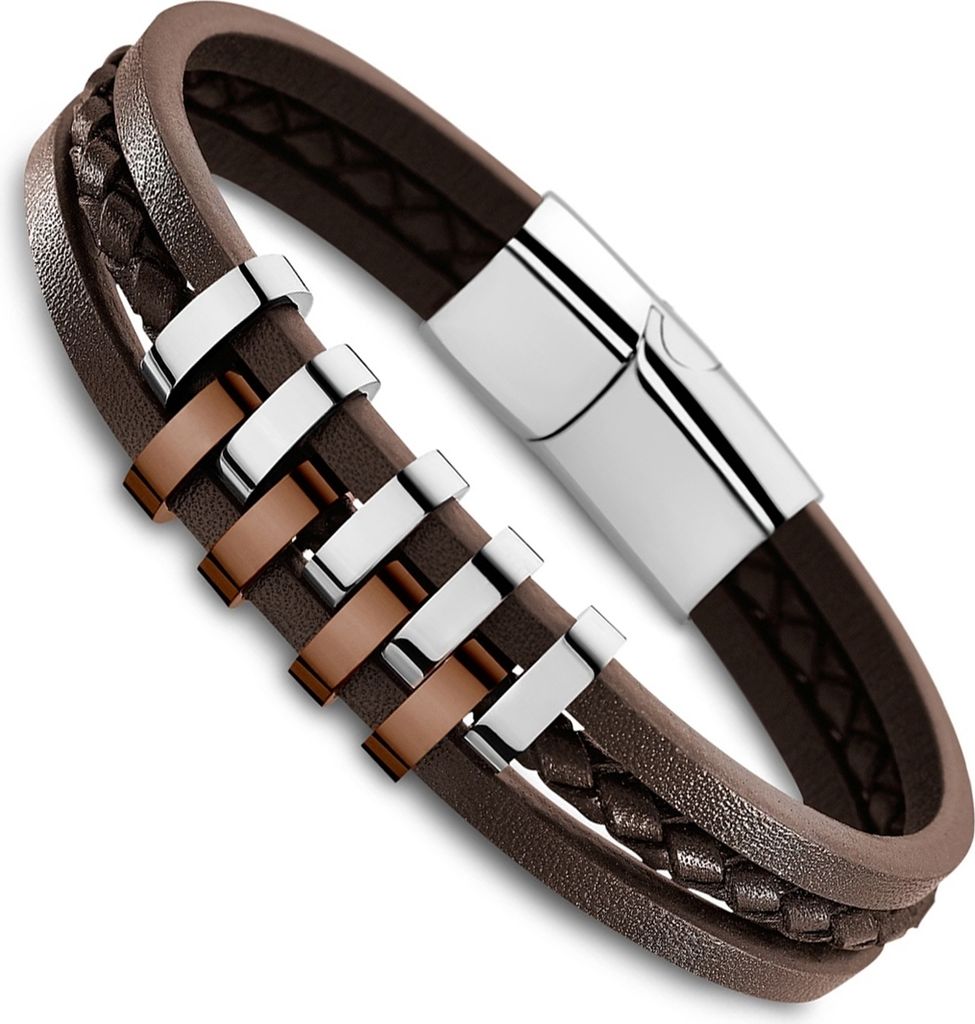Lotus Style Armband Edelstahl LS1838-2/3 silber braun Produktbild 