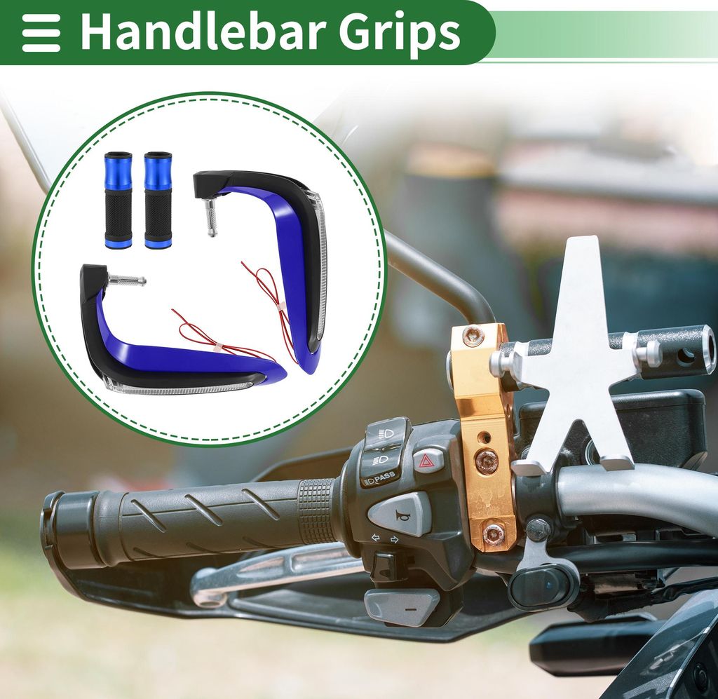 7/8" 22mm 15/16" 24mm Motorrad Lenkergriffe Abdeckung Kit Aluminiumlegierung Gummi Lenkergriffe Diamantmusterung