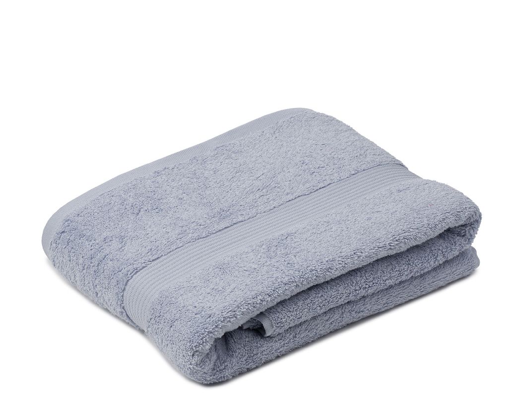 sleepling - liebling Badetuch, 100% hochwertige Baumwolle, mit Schlaufe, 100 x 150 cm, waschbar & trocknergeeignet, voluminös, silber