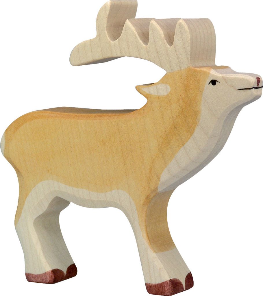 Holztiger Waldtiere Holztiere Holzspielzeug Spielfiguren Produktbild 