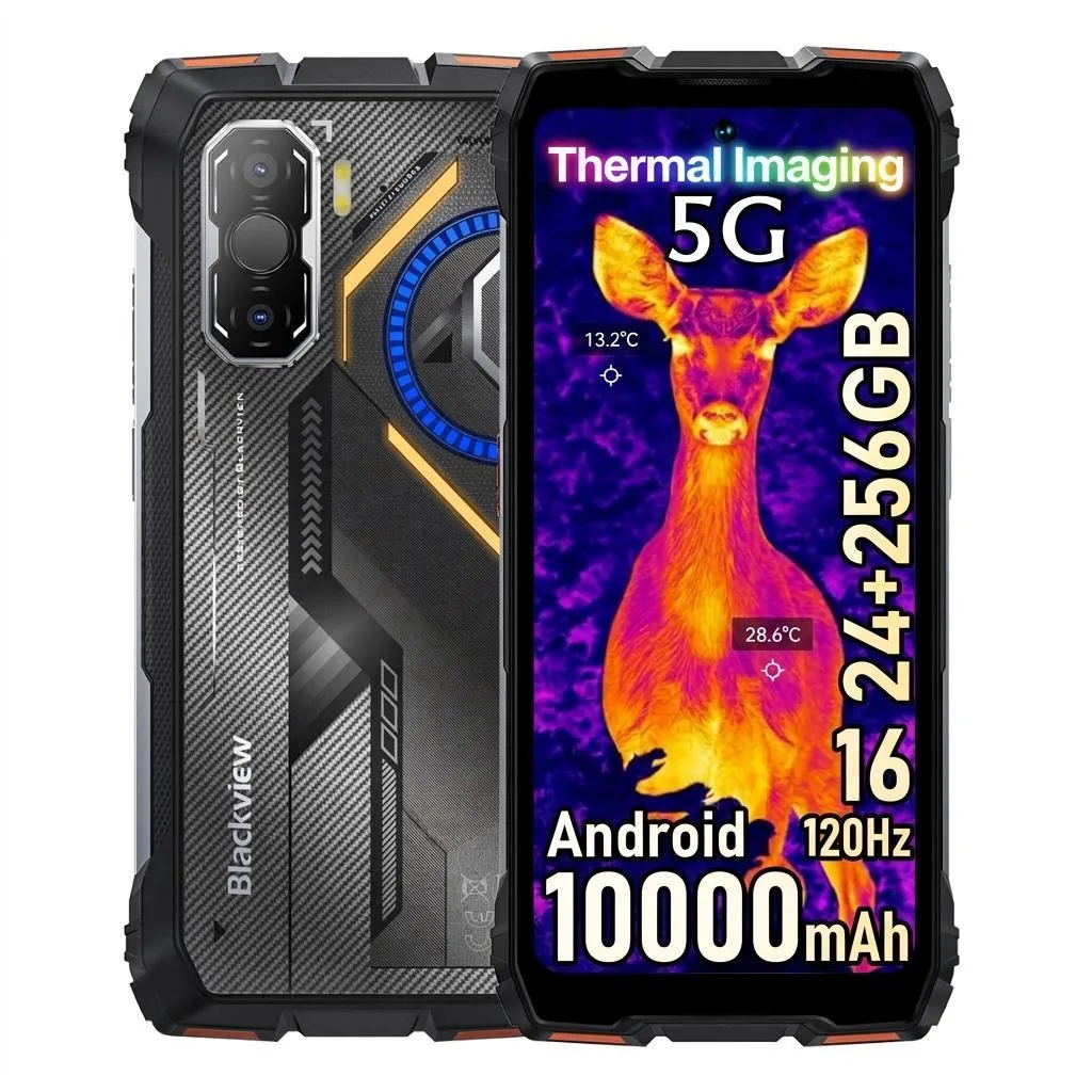 Blackview ROCK 3 Smartphone Robuste 32+256Go 108Mpx avec Vision Thermique