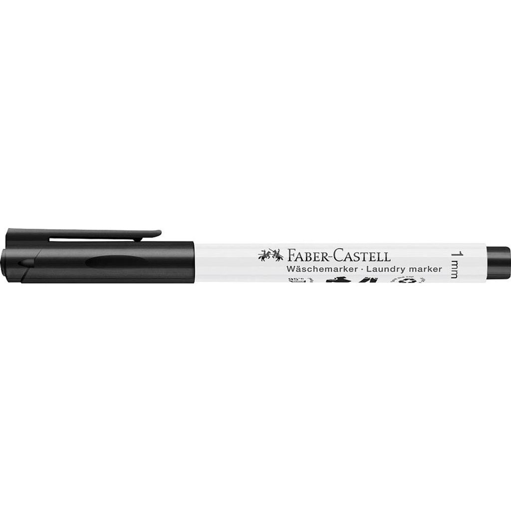 Pennarello per bucato Faber Castell punta tonda nero Immagine del prodotto 