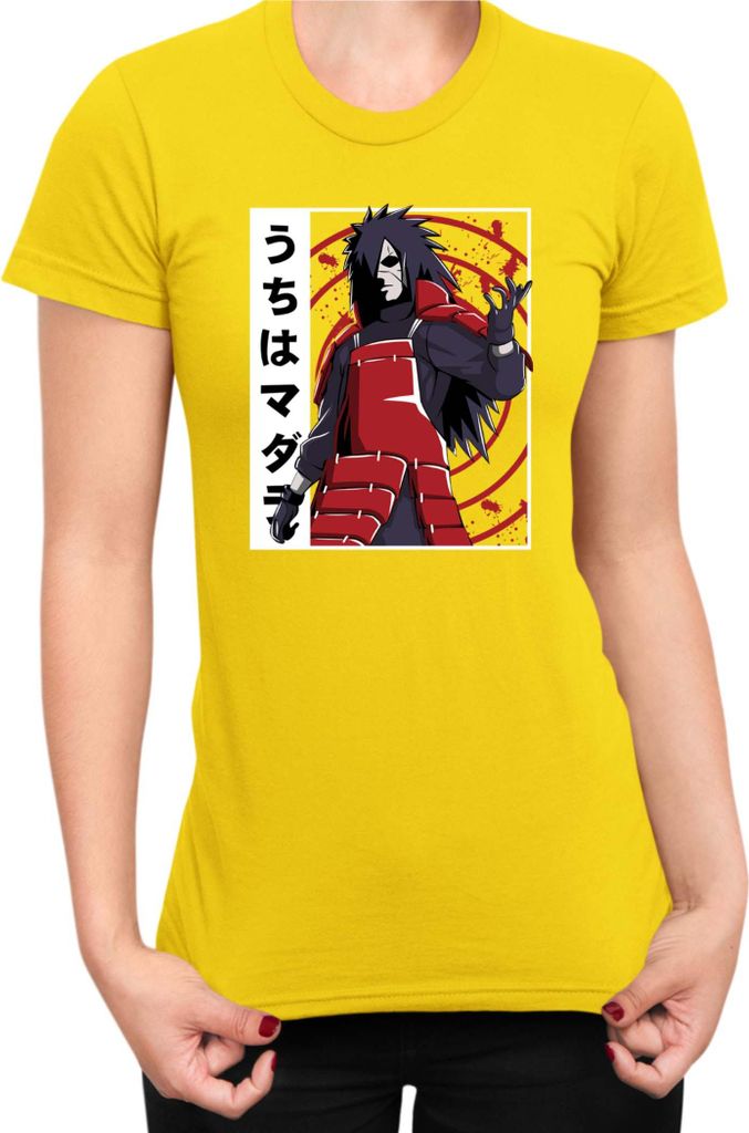 Damen T-Shirt Naruto Madara Uchiha 02, Lady L / Gelb