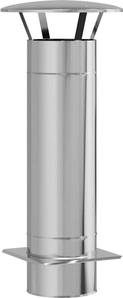 vidaXL Kaminverlängerung Silber 35 x 35 x 82 cm Edelstahl