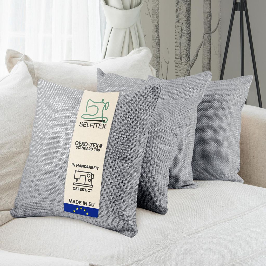 Selfitex Sofakissen, 40x40 4er Set mit Füllung und Bezug, Produktbild 