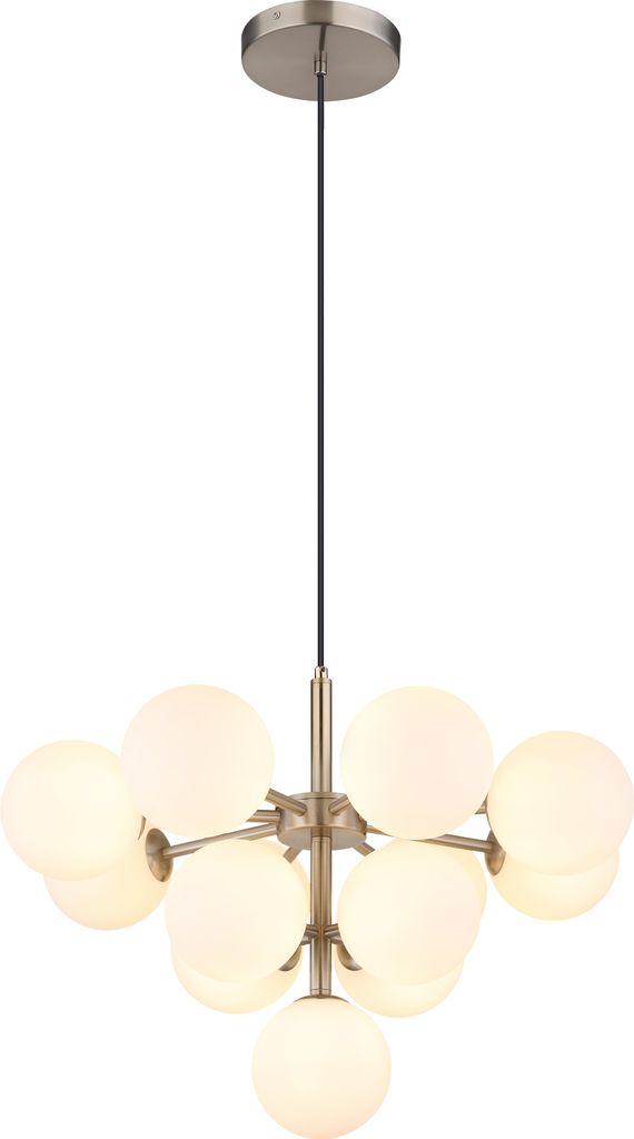 Globo Lighting|Hängeleuchte Metall Nickel matt, 13x G9 LED