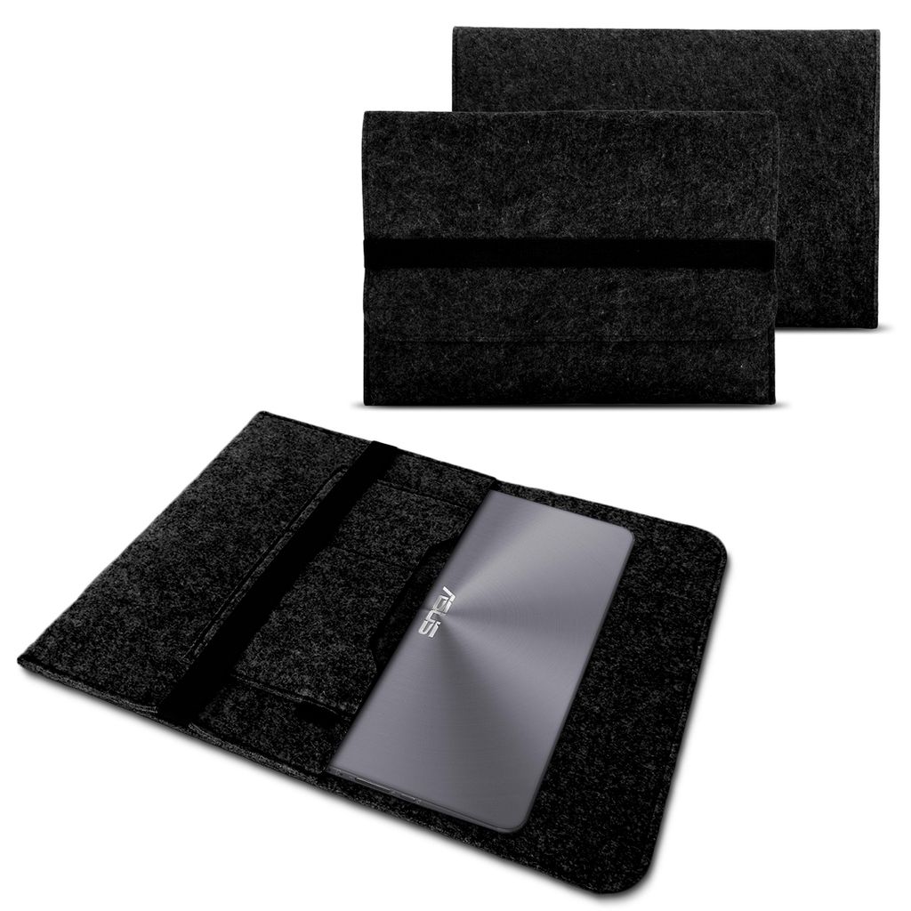Sleeve Hülle für Asus ZenBook Pro 15 Notebook Tasche Filz Cover Etui 15,6" CaseFarbe:Dunkelgrau