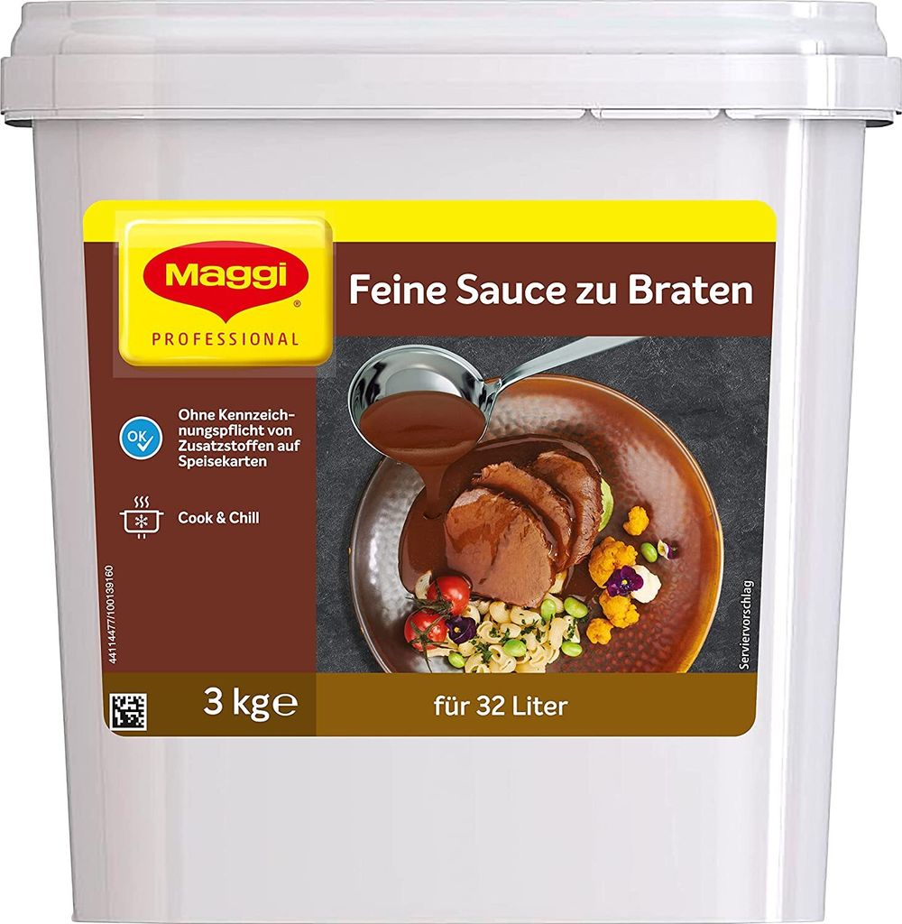 Maggi Feine Soße zu Braten Instant für 32 Liter Gastro Box 3000g