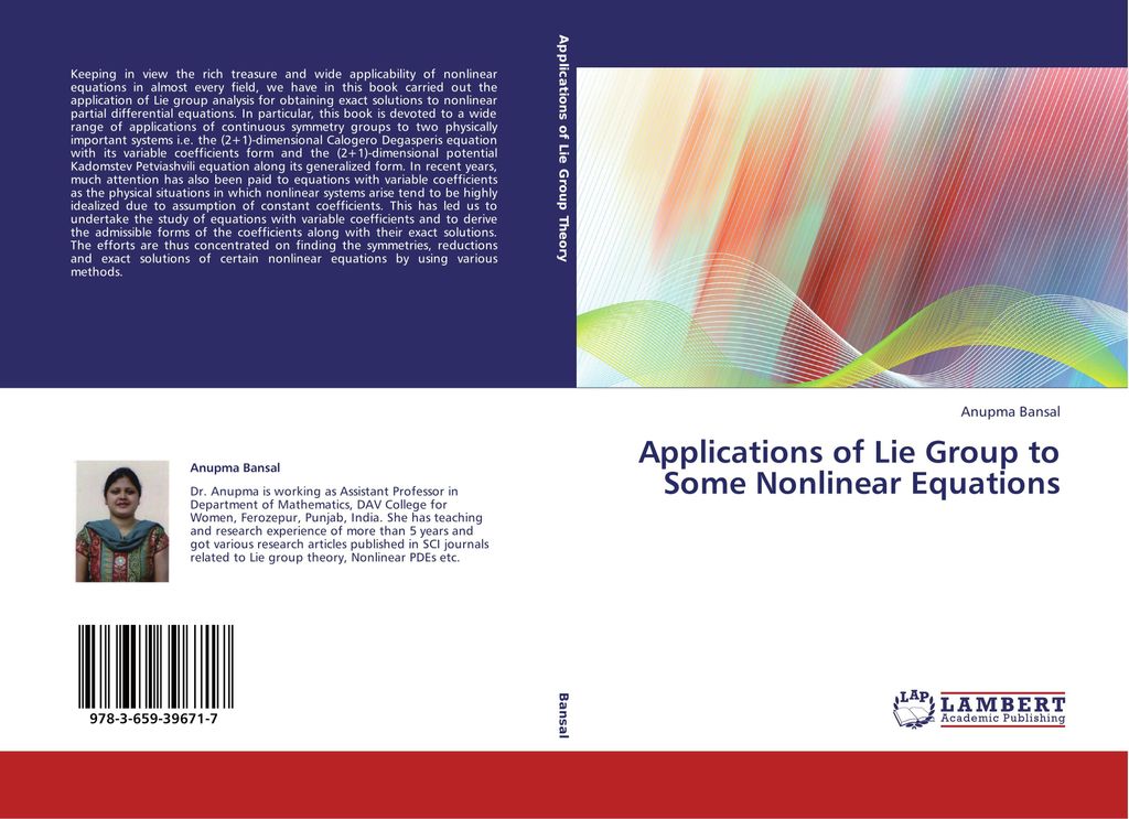 Applications of Lie Group to Some Nonlinear Equations