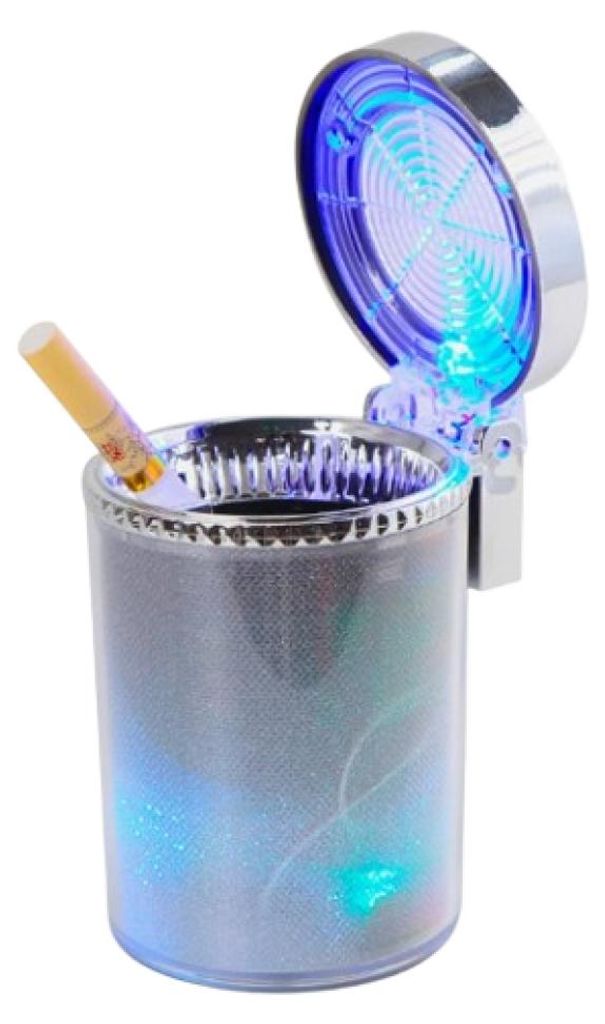 Přenosný popelník s víkem a LED osvětlením, vzduchotěsný, Obrázek produktu 