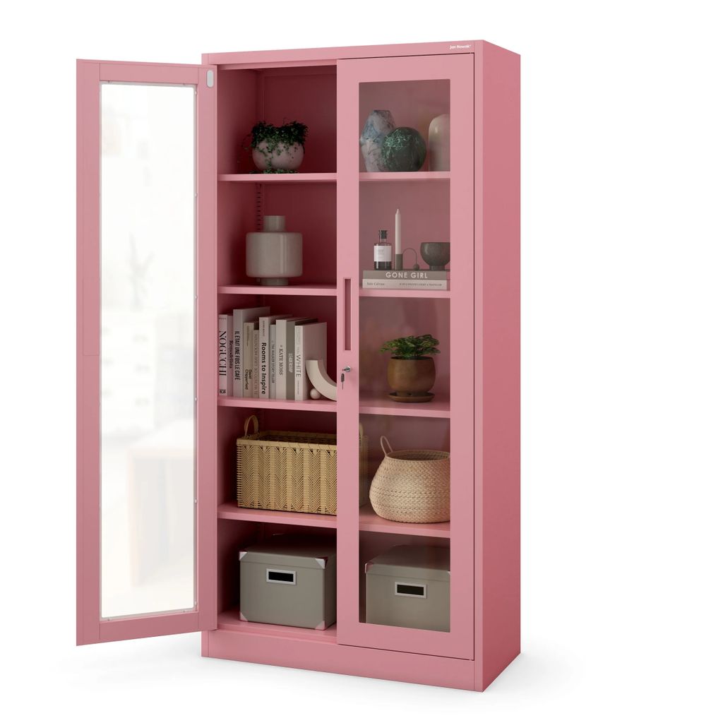 Jan Nowak Aktenschrank Rosa 185 x 90 x 40 cm abschließbar