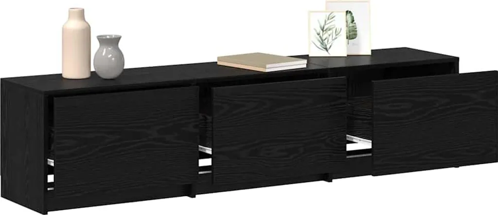 Maison Exclusive Mobile TV LED 165cm Rovere Nero | Design Moderno - 3