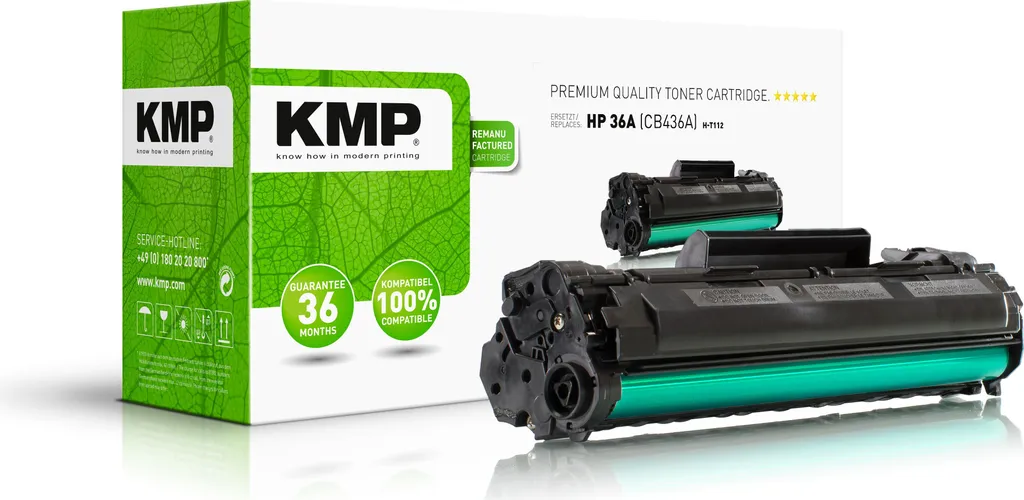 Toner Laser KMP H-T112 Nero - Sostituisce HP CB436A - 2000 Pagine