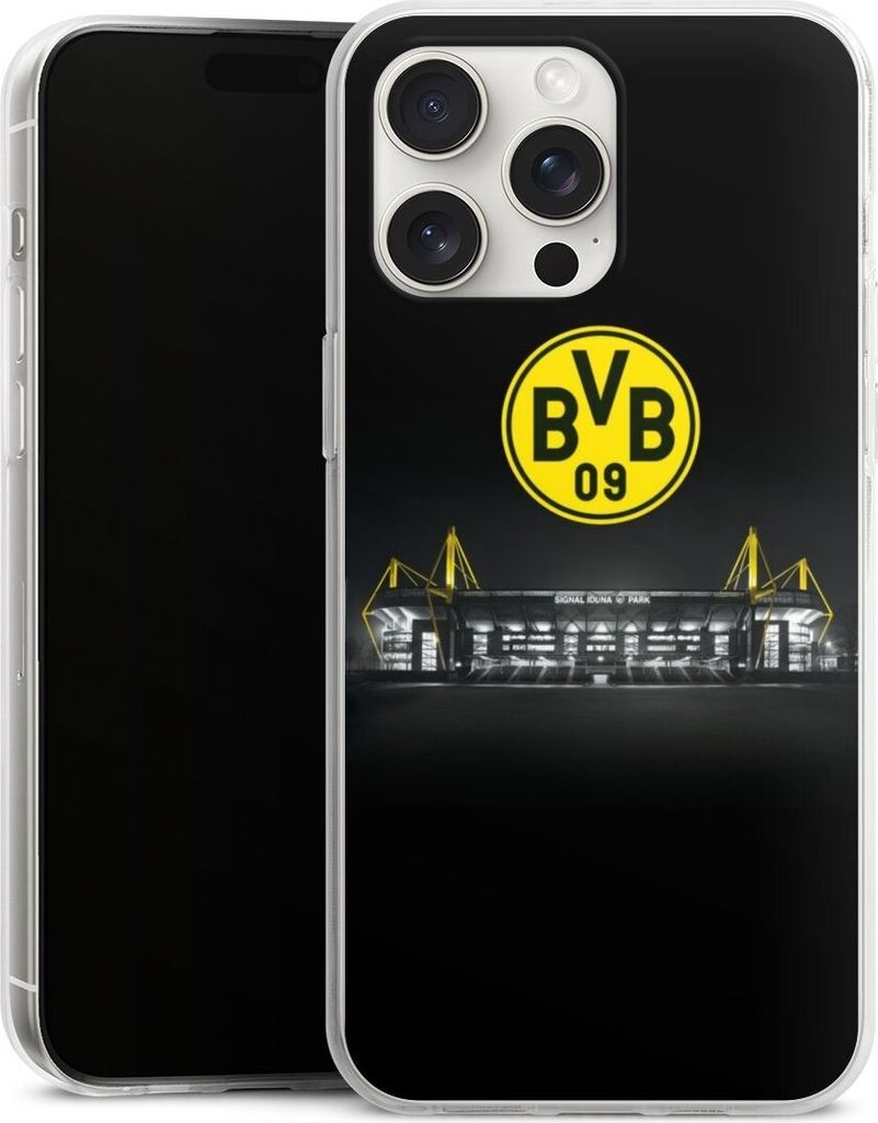 DeinDesign Handyhülle für Apple iPhone 15 Pro Max Silikon Hülle Case Smartphone Schutzhülle BVB Borussia Dortmund Stadion