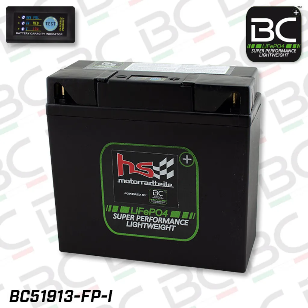 Batterie Lithium Moto 450CCA BC51913-FP-1 Idéale pour Gros Cubages