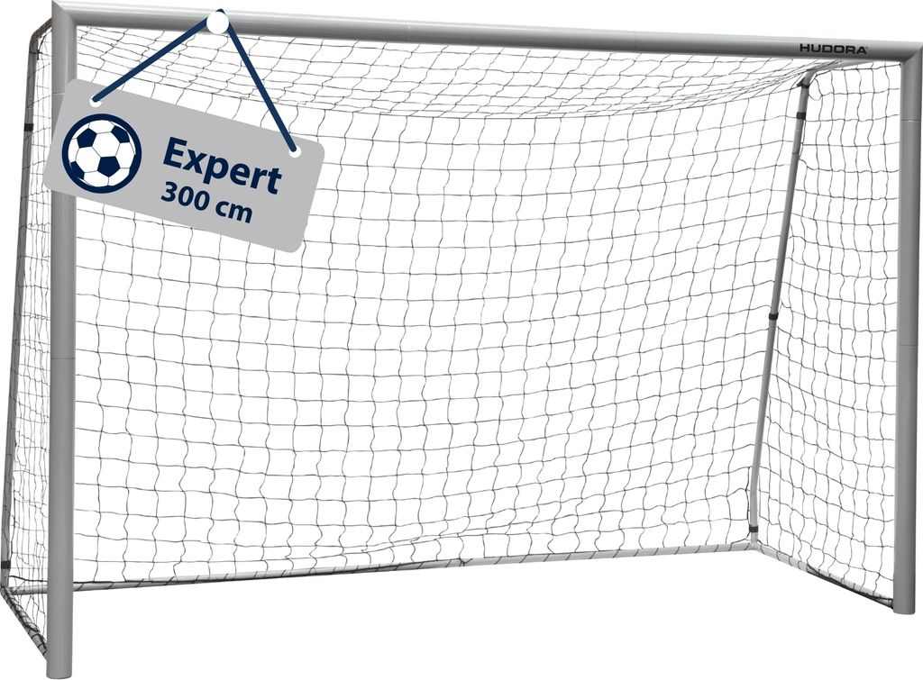 HUDORA Fußballtor Expert 300 - Tor für Kinder und Erwachsene - Fussball Tor 300 x 200 x 120 - für Garten Outdoor - 76935