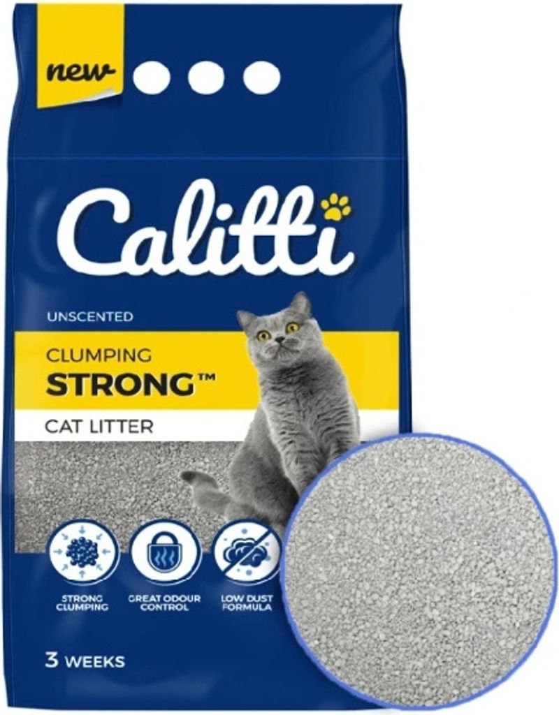 Calitti Strong Unscented - klumpende Bentonit-Katzenstreu Produktbild 