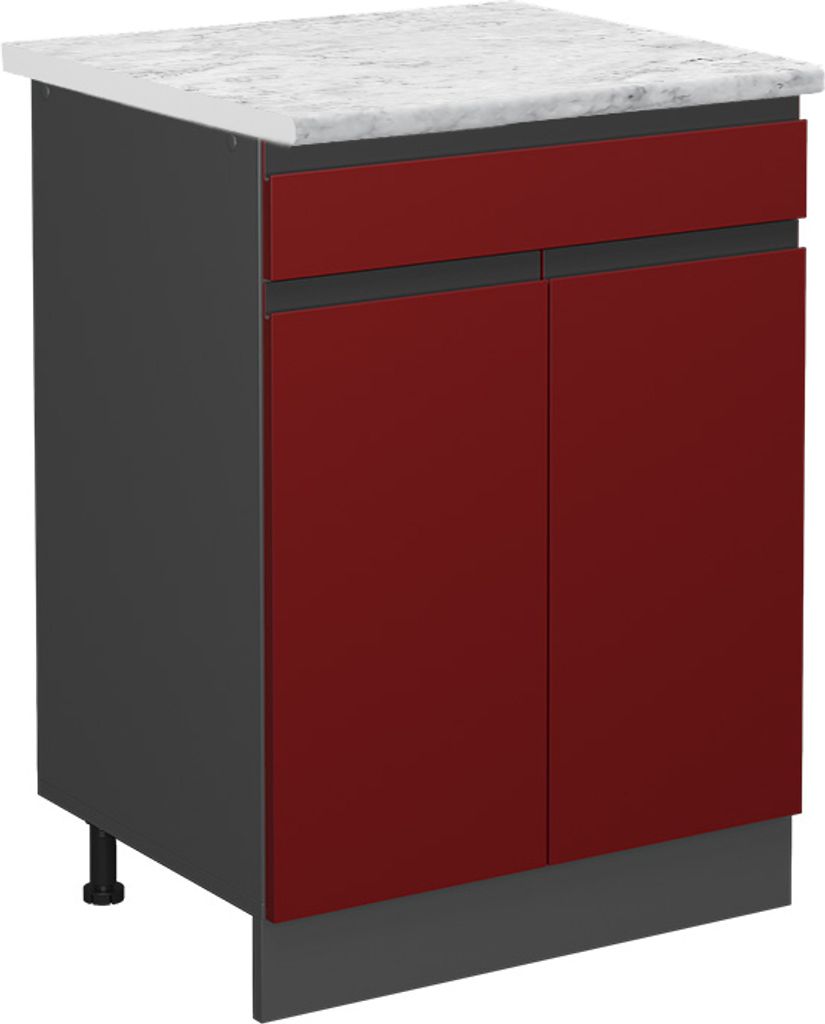 Küchenunterschrank Vicco R-Line Rot 60 cm  J-ShapeAP Produktbild 