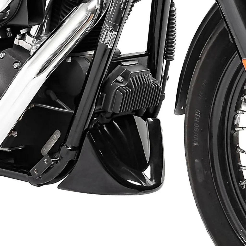 Spoiler avant custom noir rigide pour moto Harley Davidson Dyna 06-17