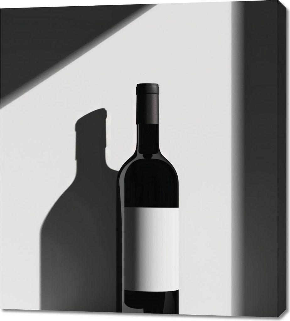 Bild 90x100cm Weinflasche