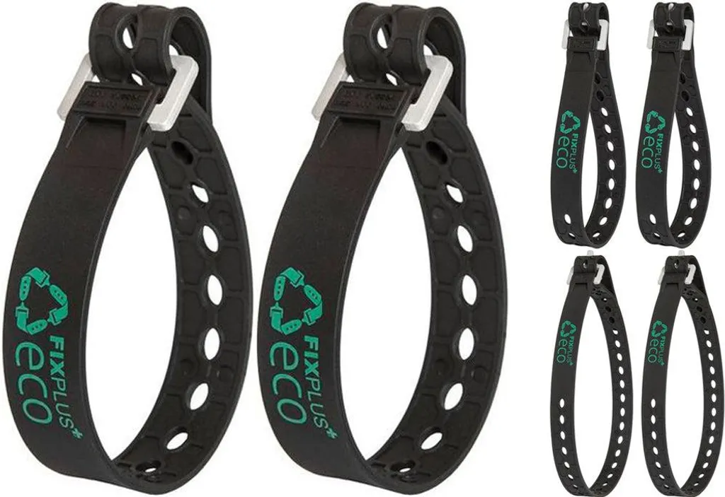 Sangle FixPlus Strap Recycling 66 cm noir - Attache nylon réutilisable