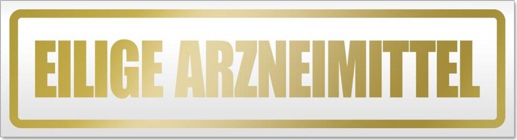 Eilige Arzneimittel Magnetschild Schild magnetisch