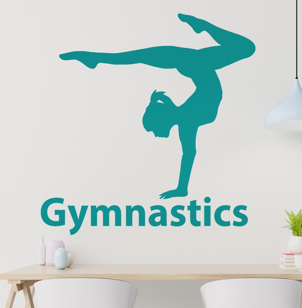 Gymnastics Wandtattoo in 6 Größen - Wandaufkleber Wall Sticker - Dekoration, Küche, Wohnzimmer, Schlafzimmer, Badezimmer