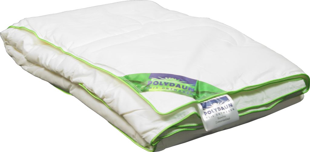Bettdecke Polydaun Bambus – Sommerbettdecke -Einzelbett – Weiß - 155x220 cm