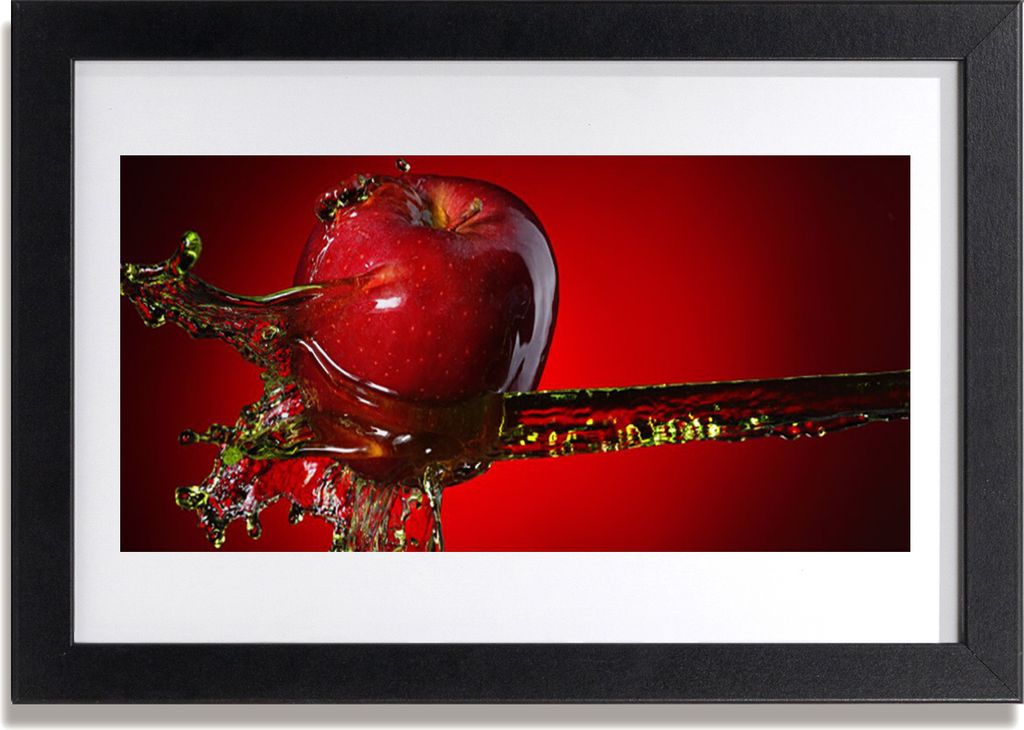 Bild 30x20 MDF-Rahmen Wandkunst Apple-Water Kitchen