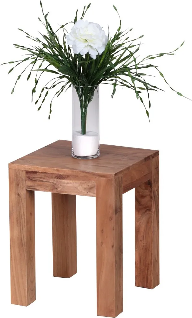 Bout de Canapé en Acacia Massif : Petite Table d'Appoint Style Nature - 5